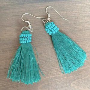 Pendant Tassel Earrings
